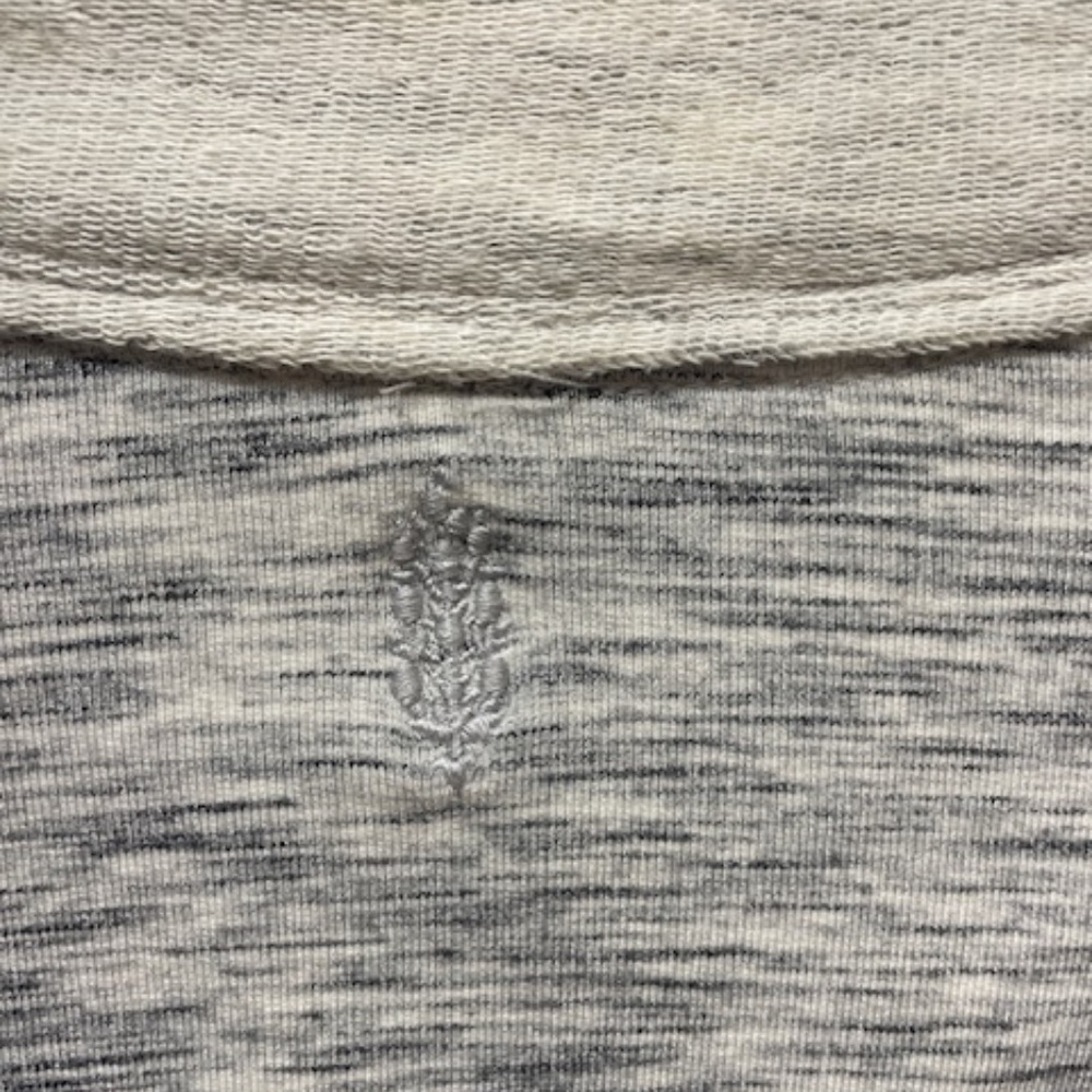 FP Movement Free People Getting My Vibe Crop Sweatshirt Gray Zip Retro - Picture 11 of 11